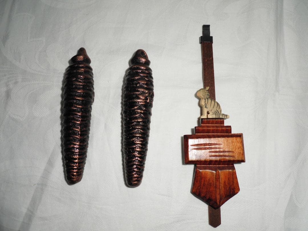 『美品』ドイツ・シュナイダー　からくり掛け時計　カッコウ時計　8匹の猫