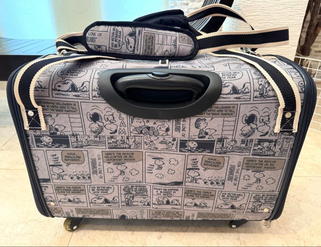 スヌーピー コミック柄 キャスター付きキャリーバッグ ペットパラダイス