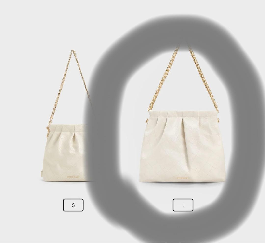 Duo ドゥオ ブレードチェーンハンドルホーボーバッグ - クリーム