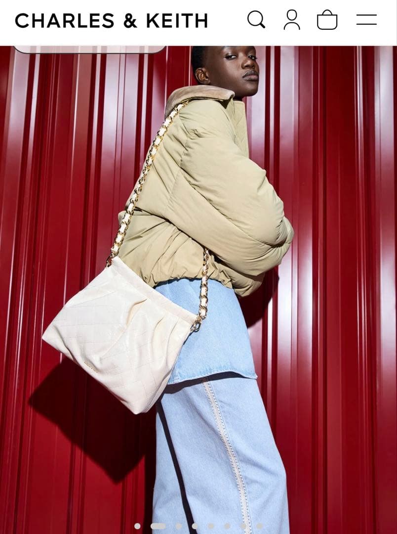 Duo ドゥオ ブレードチェーンハンドルホーボーバッグ - クリーム