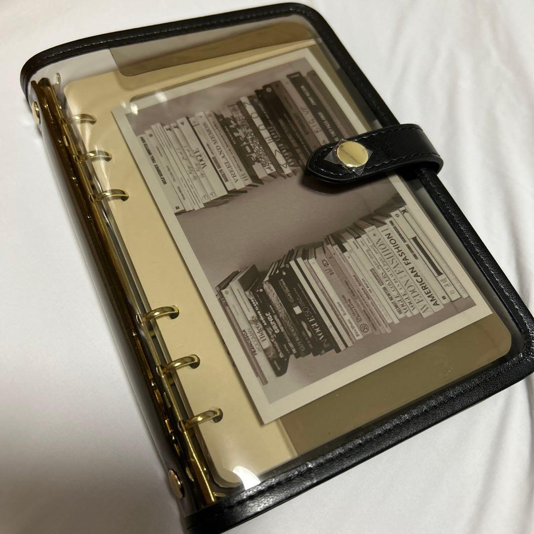 早い者勝ち 韓国 バインダー カバー 貯金 現金管理 リフィル レザー