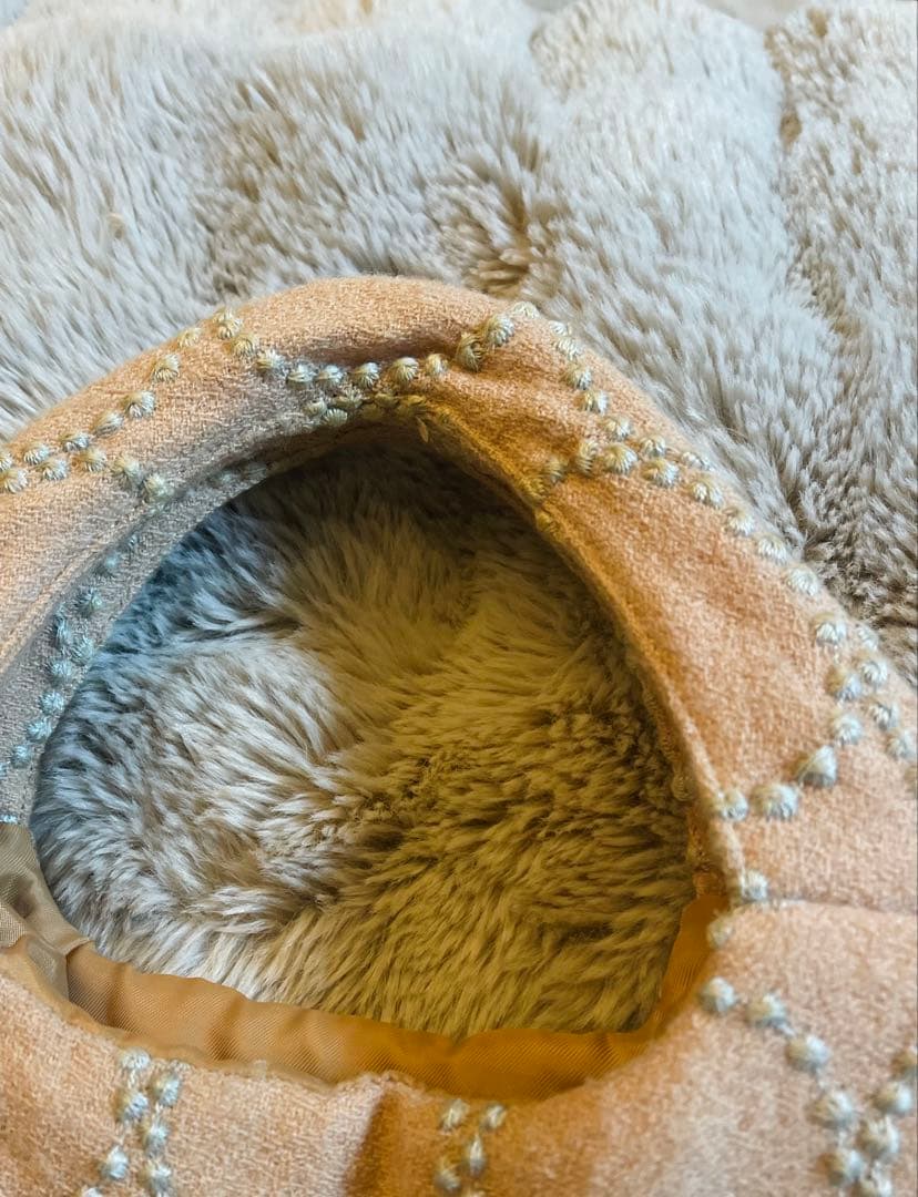 [美品】ミナペルホネン　タンバリン　エッグバッグ　ベージュ