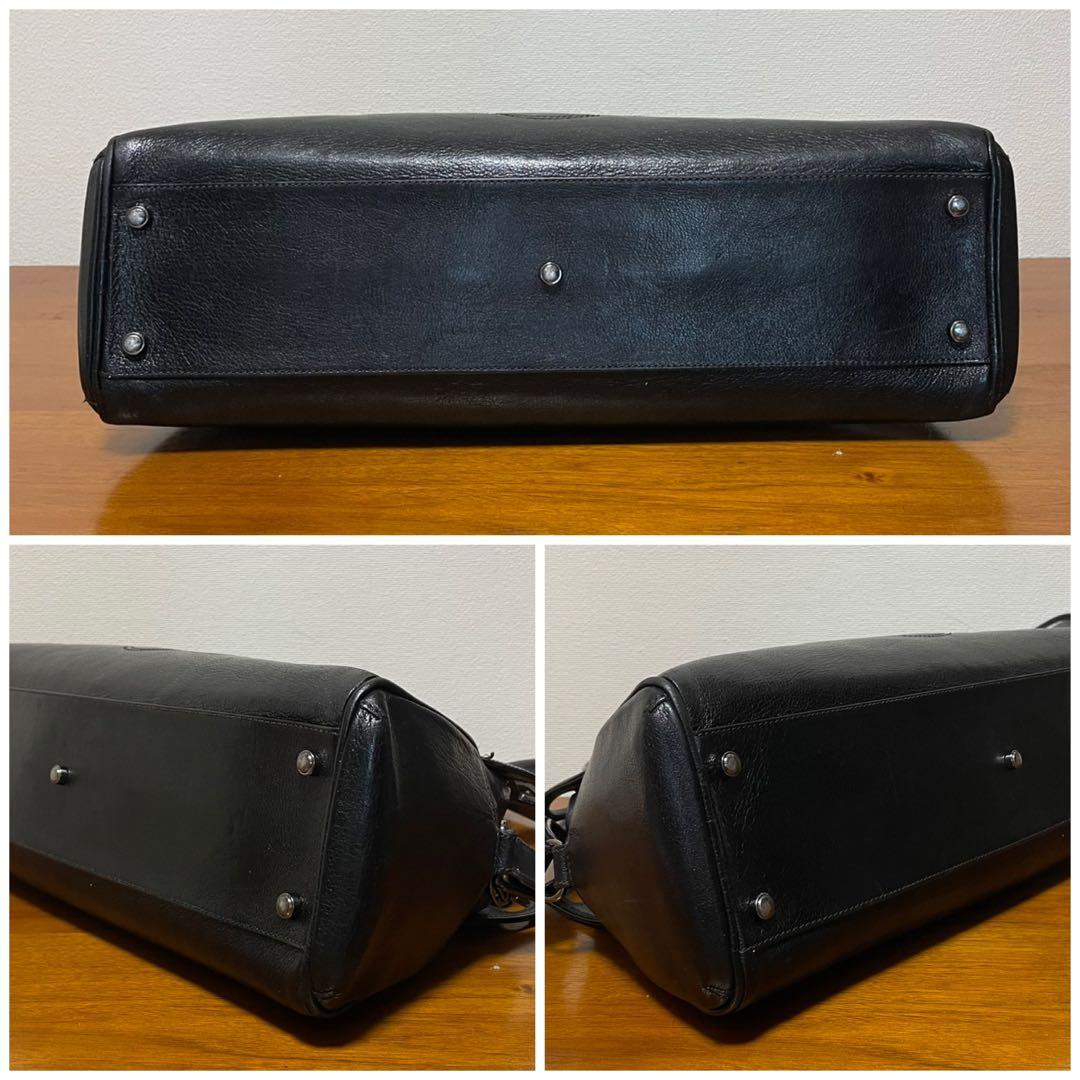 《美品》Cartier（カルティエ） レザー ハンドバッグ ブラック 黒