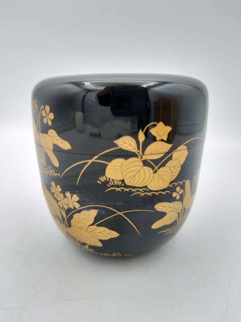 セール】b160 春秋棗 一双（春野・秋野棗）華山作 木箱入 茶道具 古物