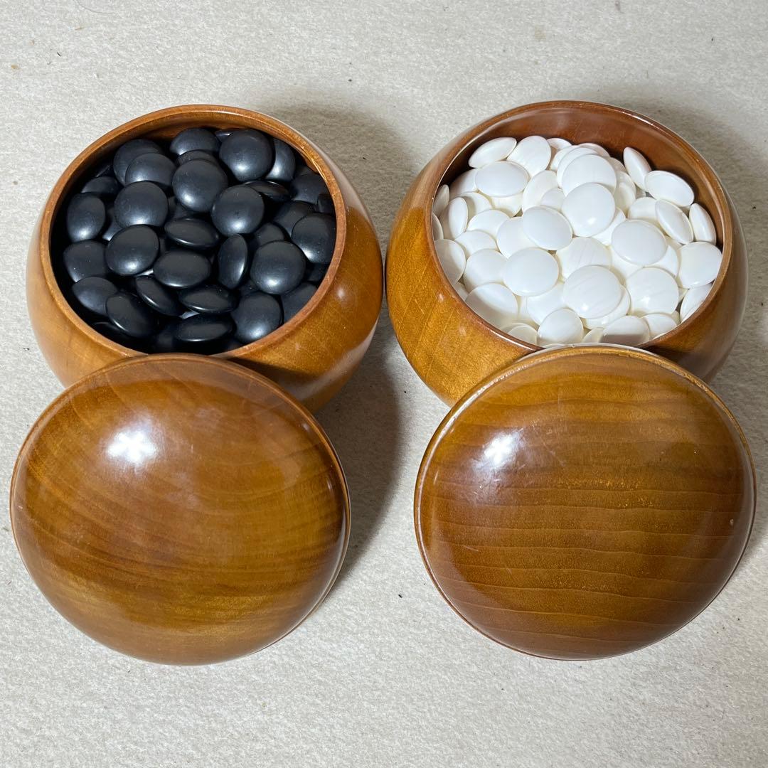 蛤碁石 32号 碁笥 碁石