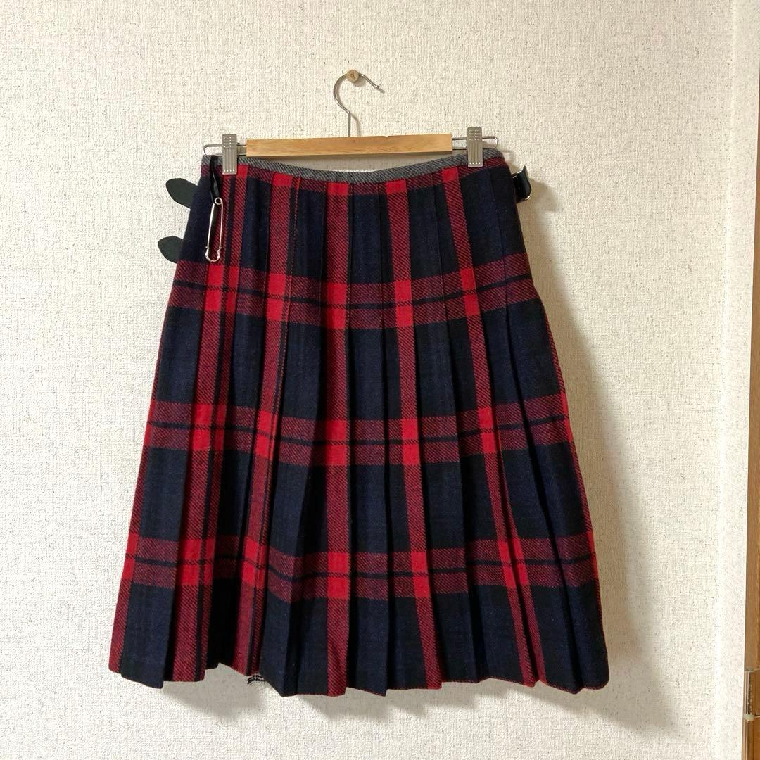 O'NEIL OF DUBLIN ラップスカート バックプリーツ チェック　秋冬