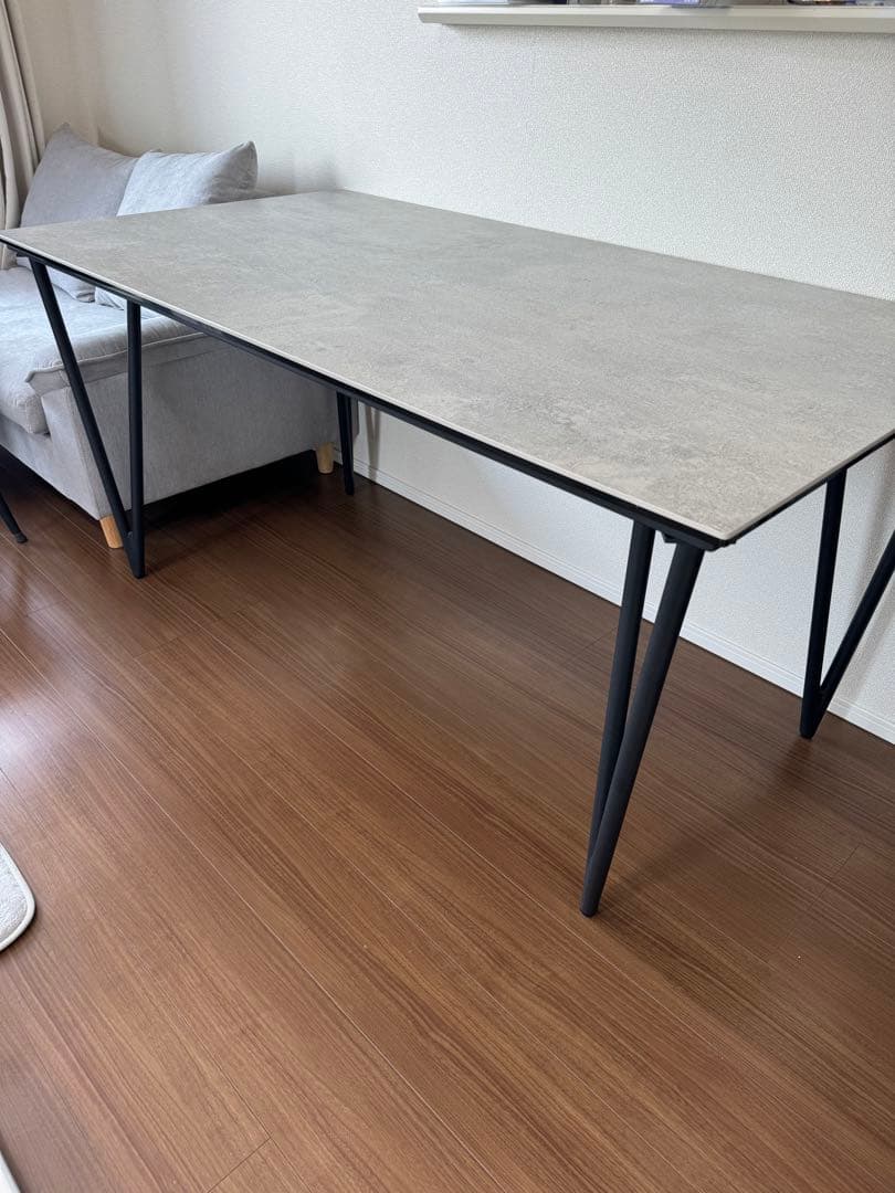 石目調 セラミックテーブル 150cmダイニングテーブル 4人掛け ニュートン