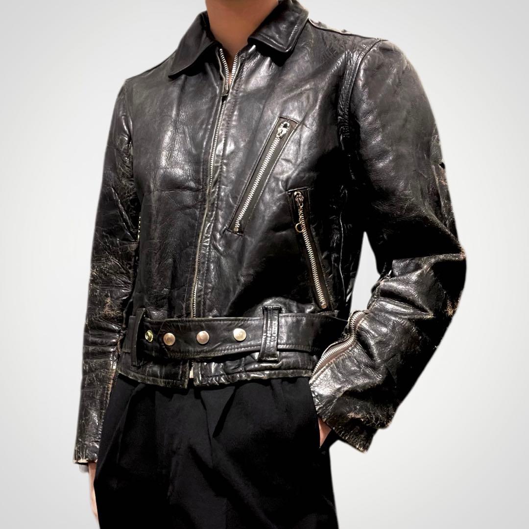 入手困難 激レア 50s ヴィンテージ レザーライダースジャケット ワン