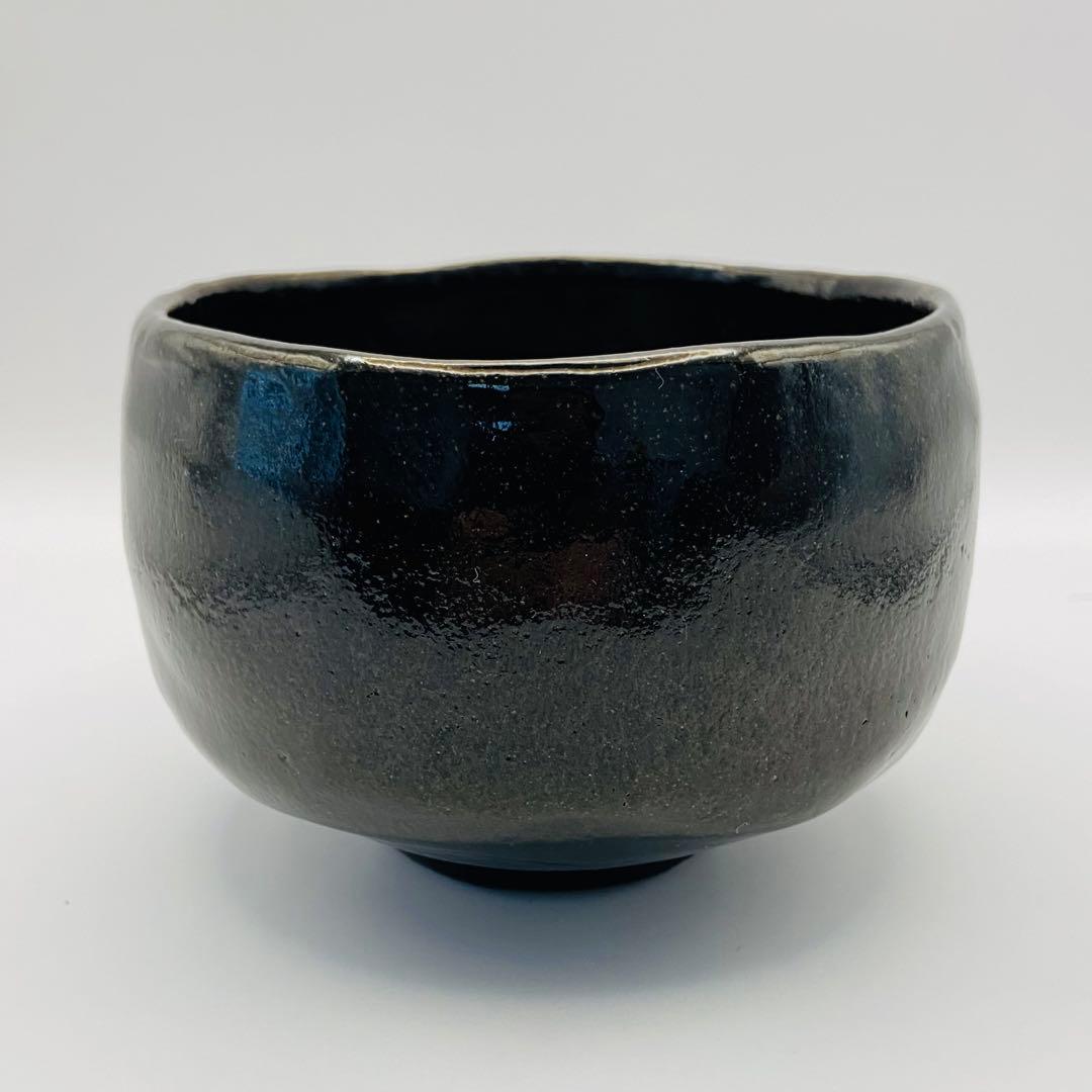 黒楽茶碗 長次郎写 鉢開 佐々木昭楽 木箱入 茶道具 茶盌 茶器 伝統工芸