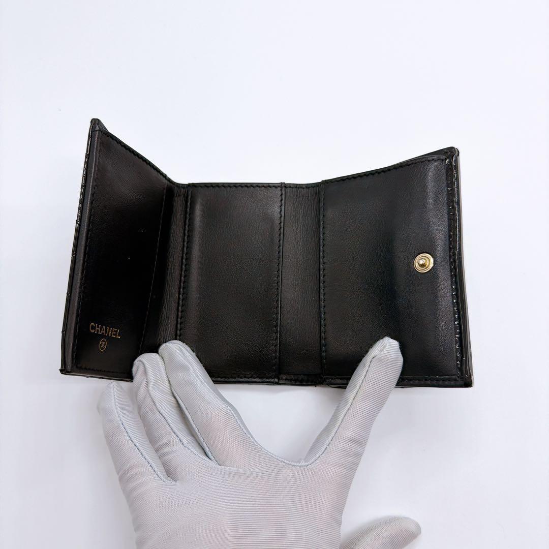 シャネル マトラッセ コンパクトウォレット 三つ折り財布 CHANEL 美品