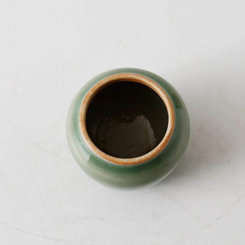 天龍寺青磁 替茶器 茶入 壷 茶道具 唐物 青瓷 時代箱 - メルカリ