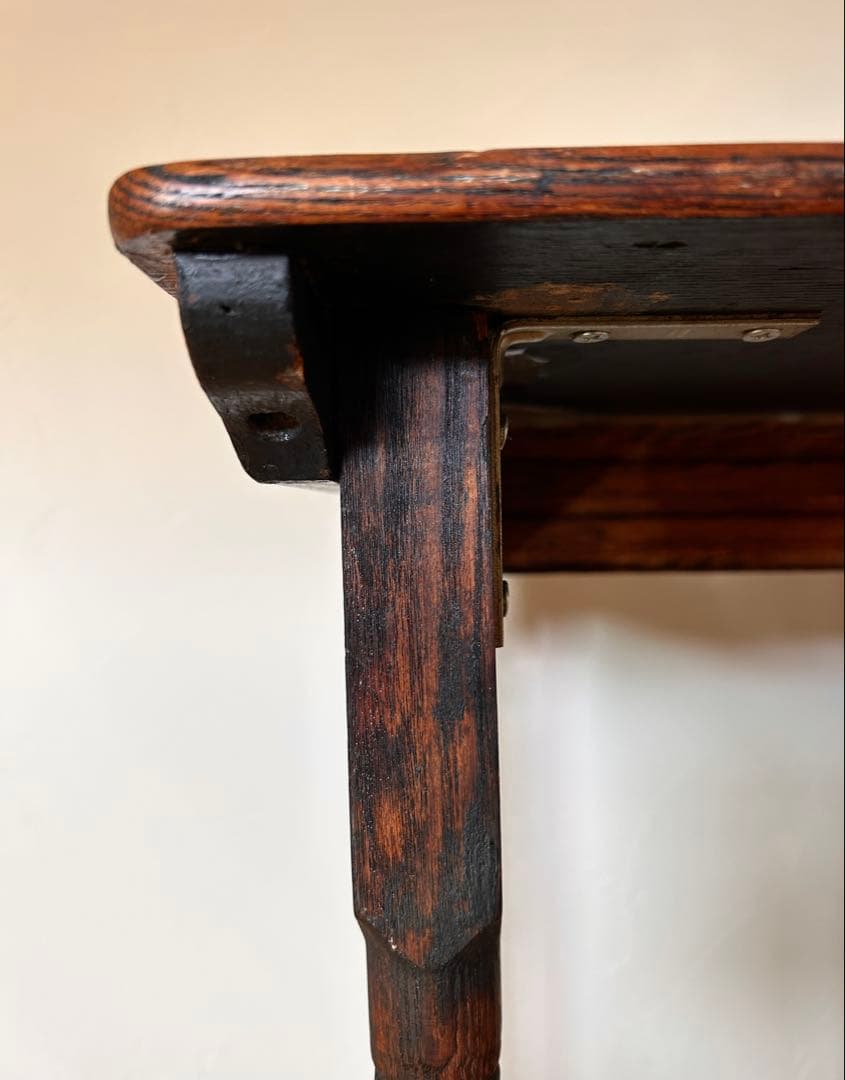 1940年代 フランスアンティーク古木ダイニングテーブル/木製机/作業台/デスク