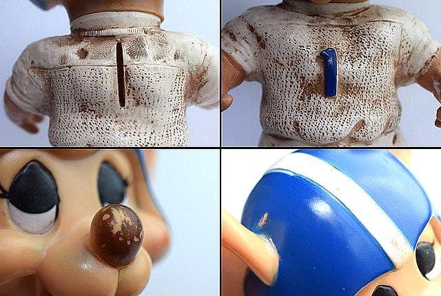 1970's トッポジージョ ビンテージ 貯金箱 フットボール アメフト ソフビ