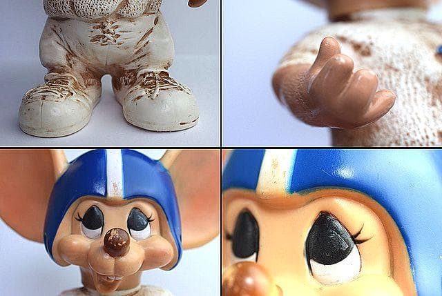 1970's トッポジージョ ビンテージ 貯金箱 フットボール アメフト ソフビ