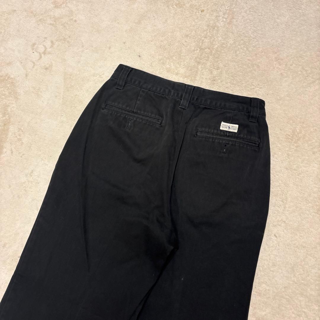 人気カラー⭐️90s ralph lauren チノパンツ ブラック w28