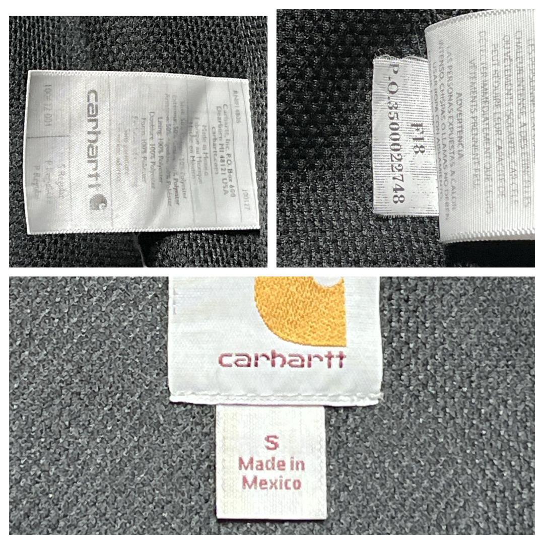 カーハート 裏サーマル ジップアップ パーカー ダブルフェイス ブラック S