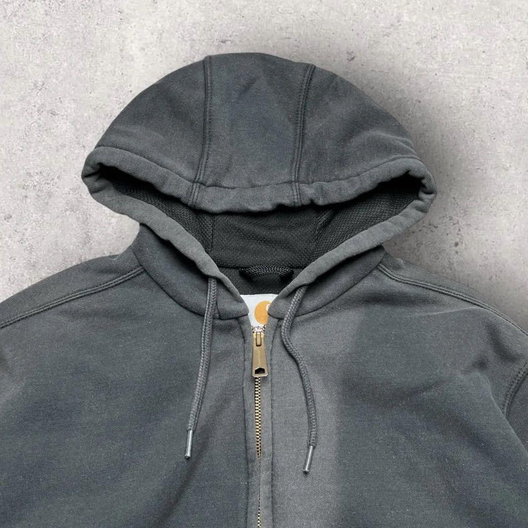 カーハート 裏サーマル ジップアップ パーカー ダブルフェイス ブラック S
