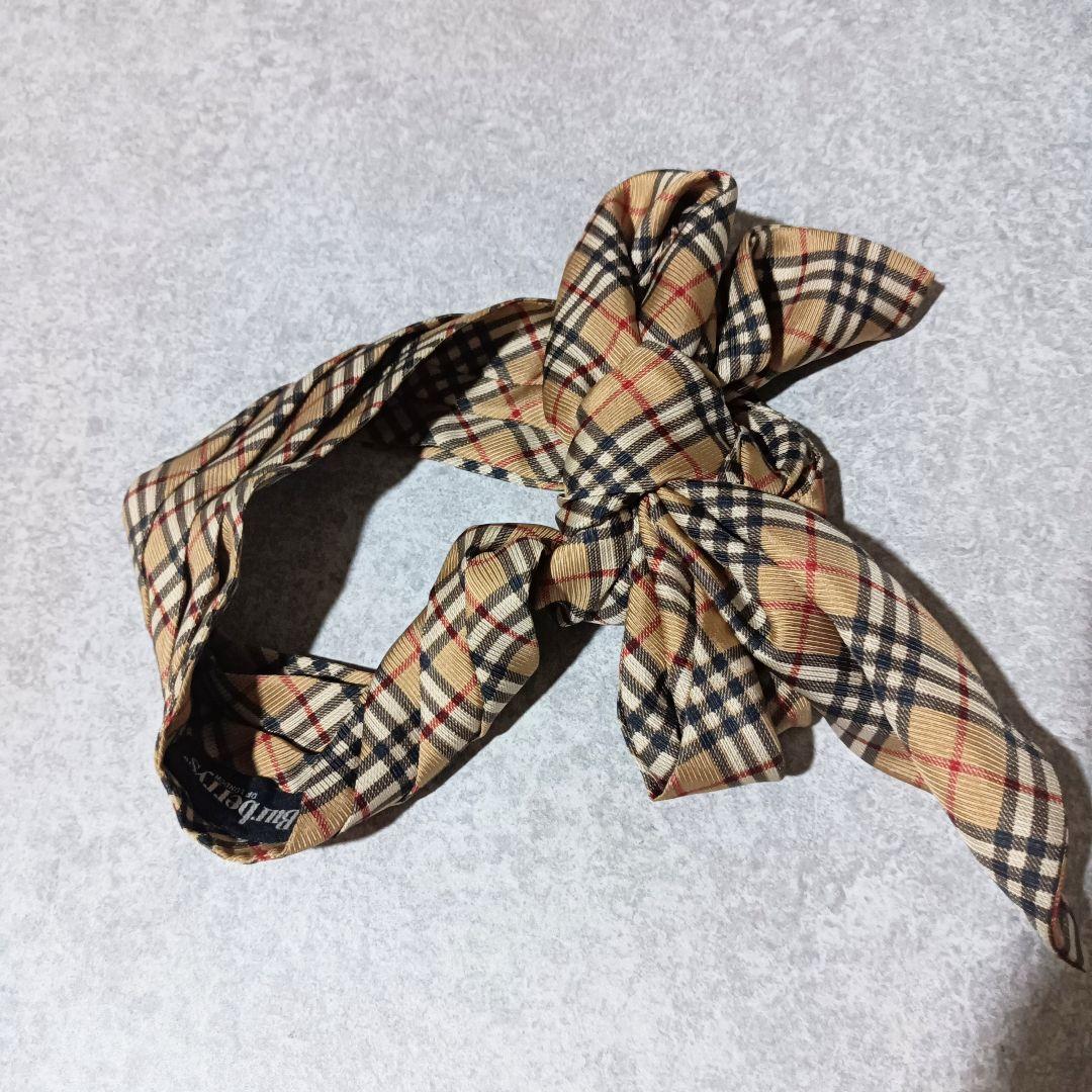 希少【Burberrys最高級ライン】バーバリーロンドン アスコットタイスカーフ