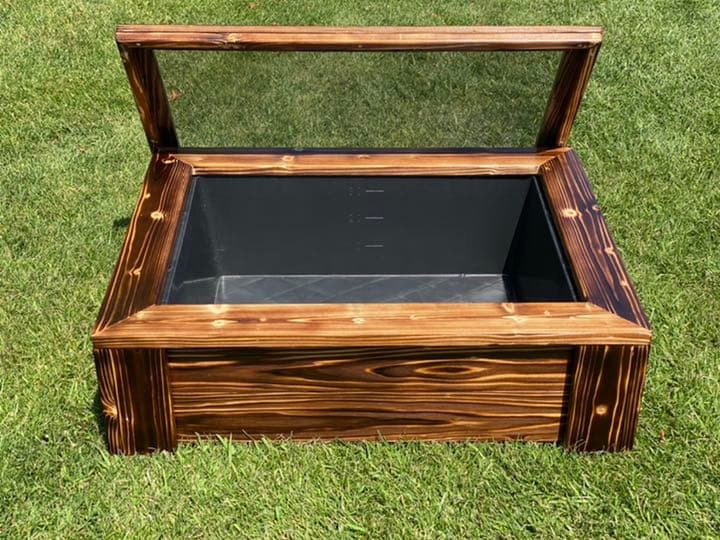 59) トロ舟 40L+木枠+網付き枠 ビオトープ メダカ ショップ ビオトープ