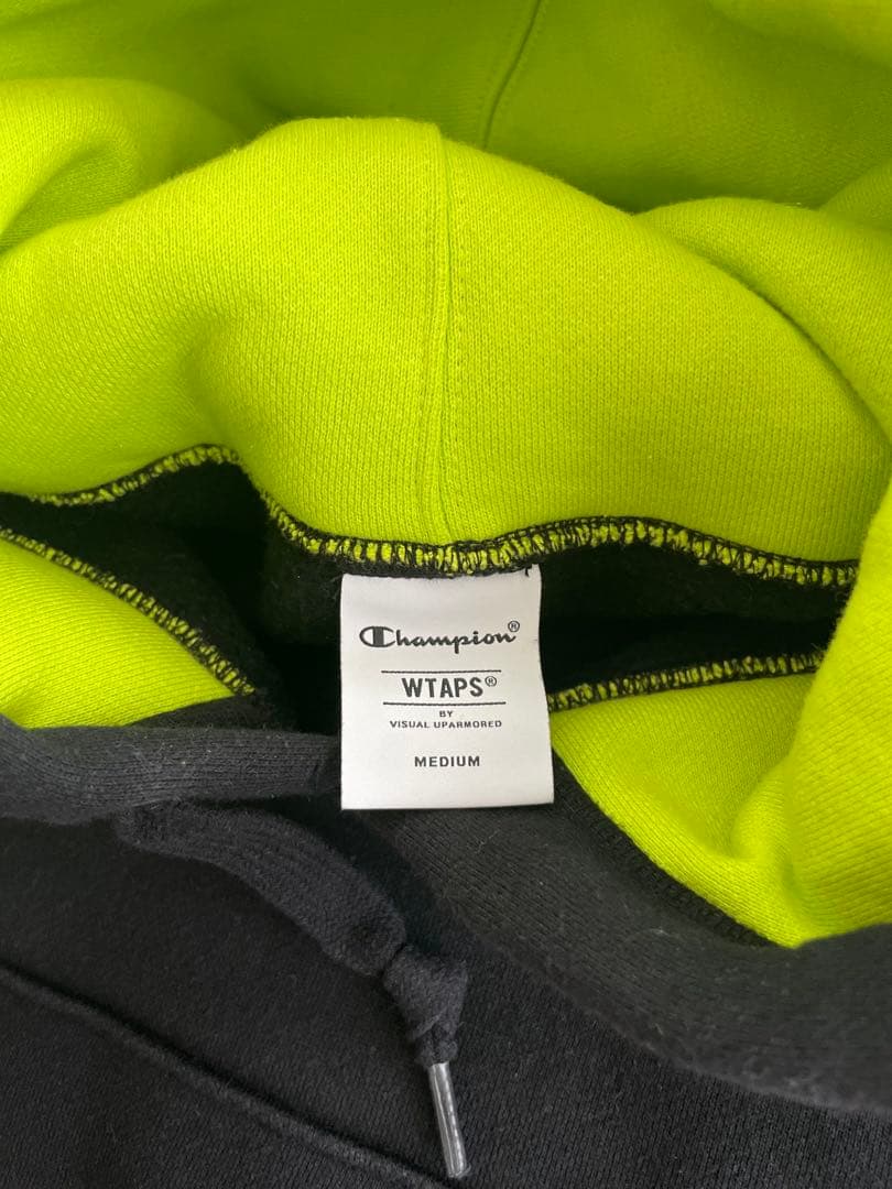 Champion WTAPS® パーカー 黒/ライム