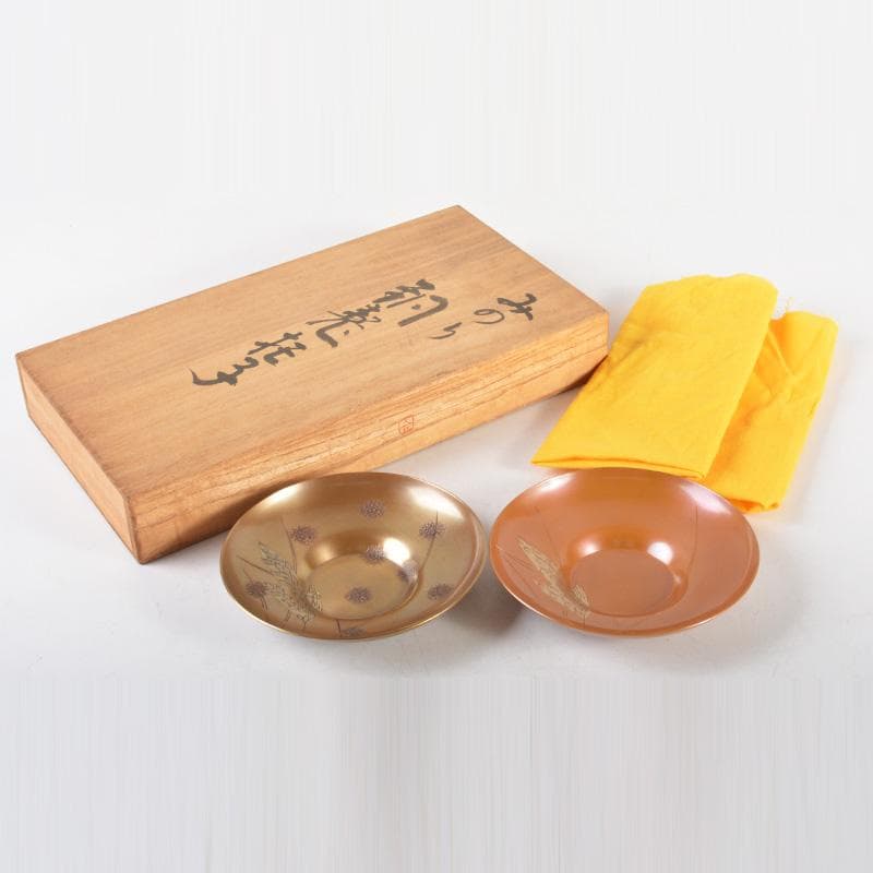 煎茶道具鎚起銅器玉川堂造湯沸薬缶銅瓶共箱UR4898