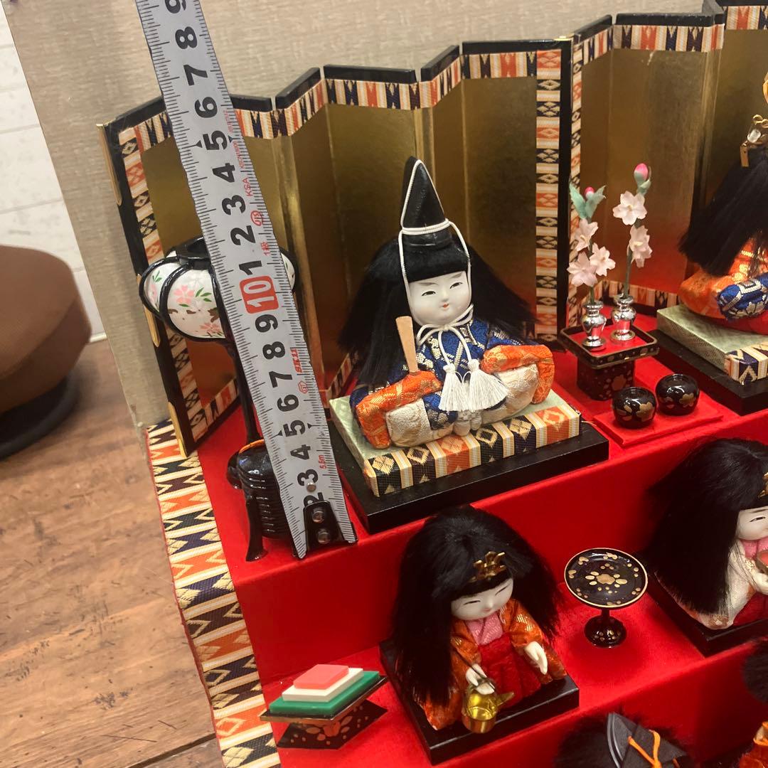 昭和レトロ 民芸品 6段 ミニ雛人形セット 固定式 ひな祭り インテリアオブジェ