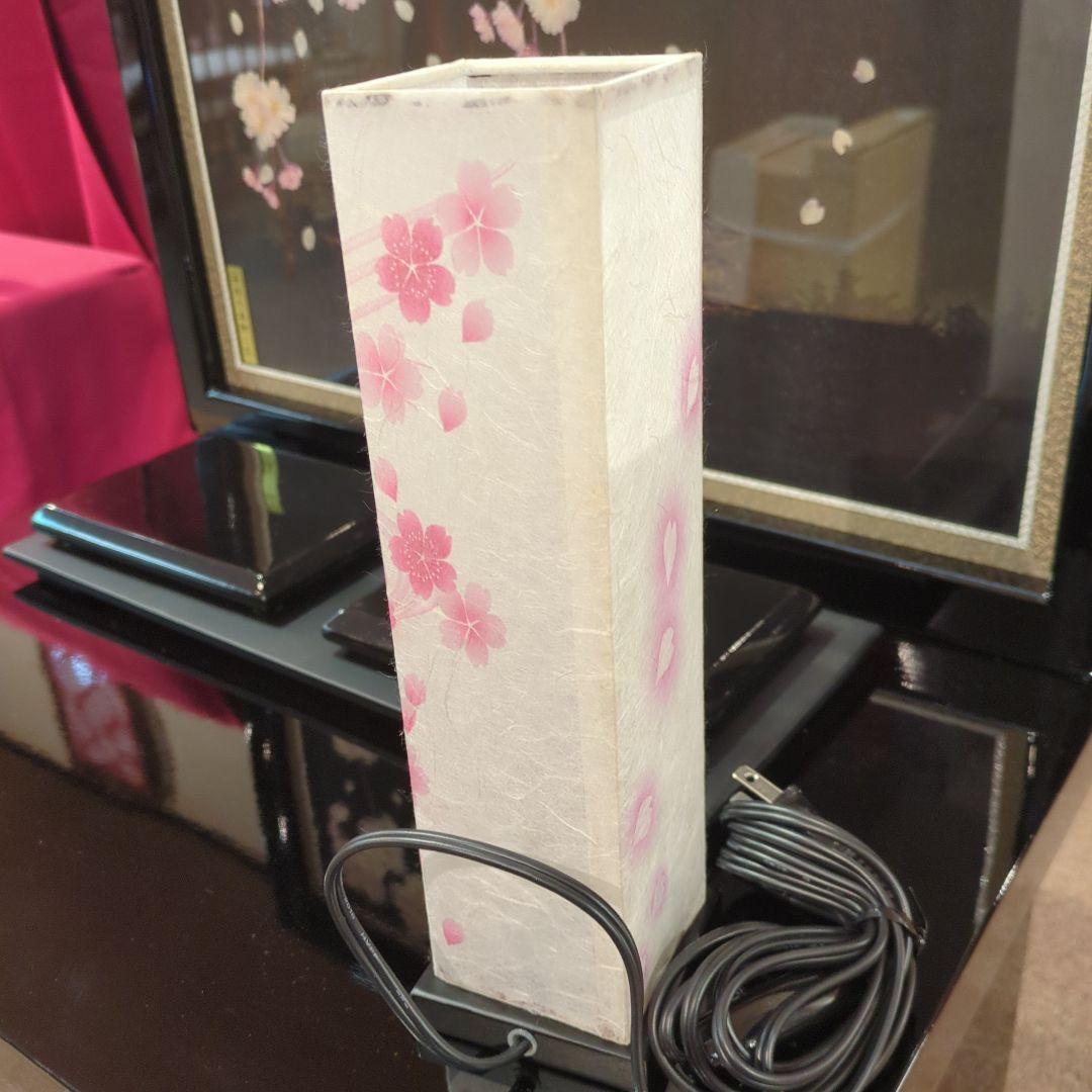 木村一秀作　木目込雛人形 5体セット 伝統的な衣装収納箱入押　桜押花屏風