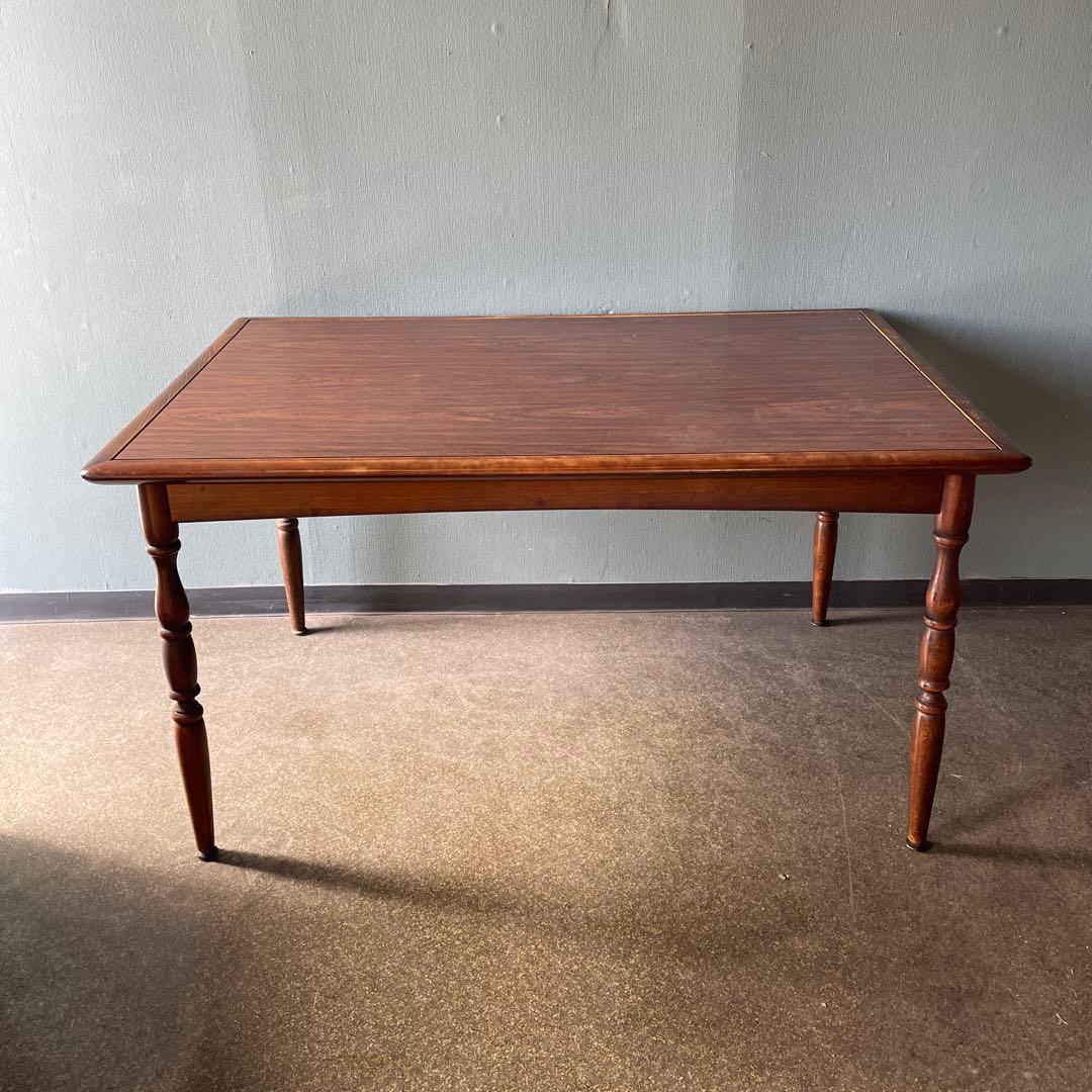 飛騨産業　キツツキ　赤ロゴ　ダイニングテーブル　昭和レトロ