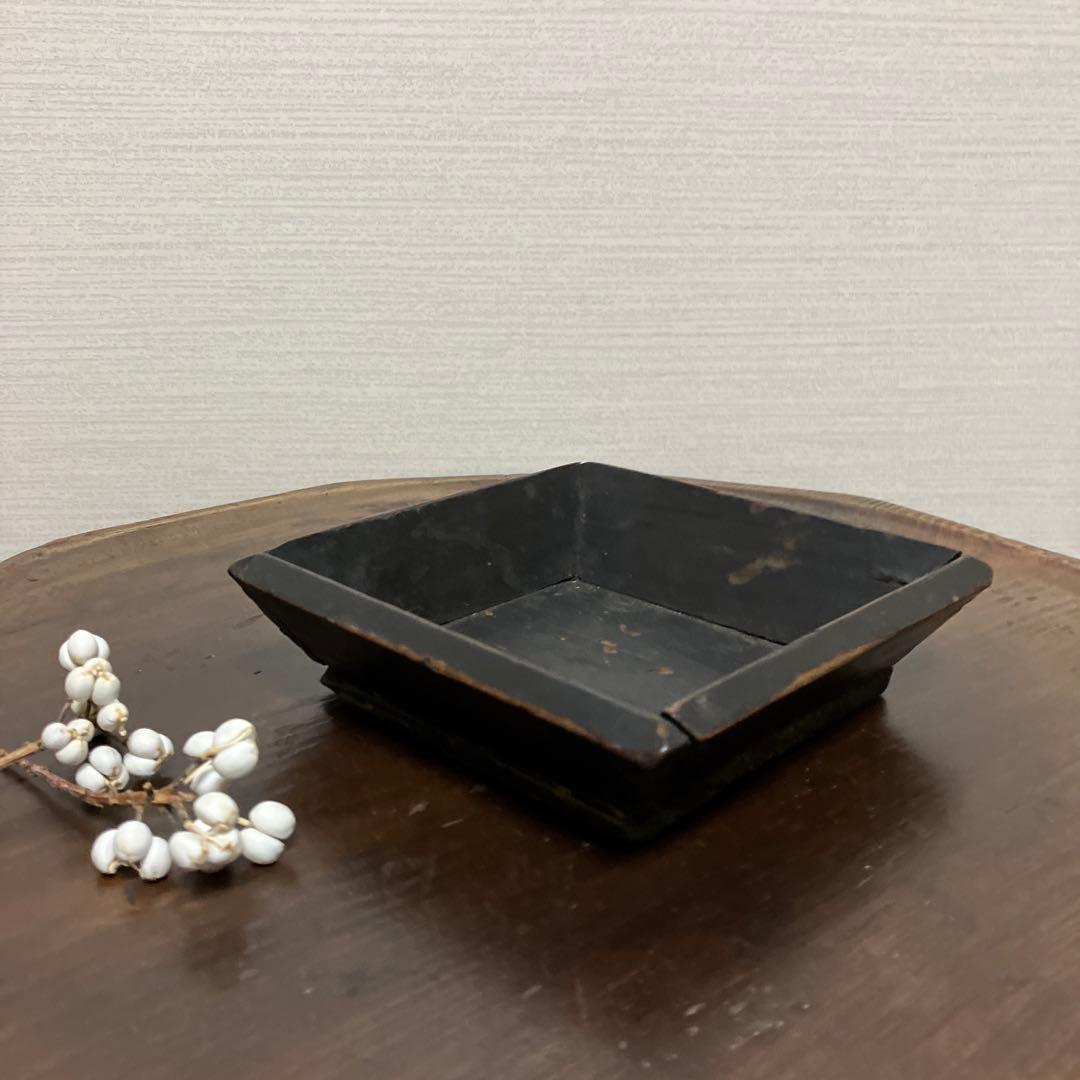 李朝朝鮮王朝時代祭祀の器木皿1点③ アンティーク韓国骨董古道具