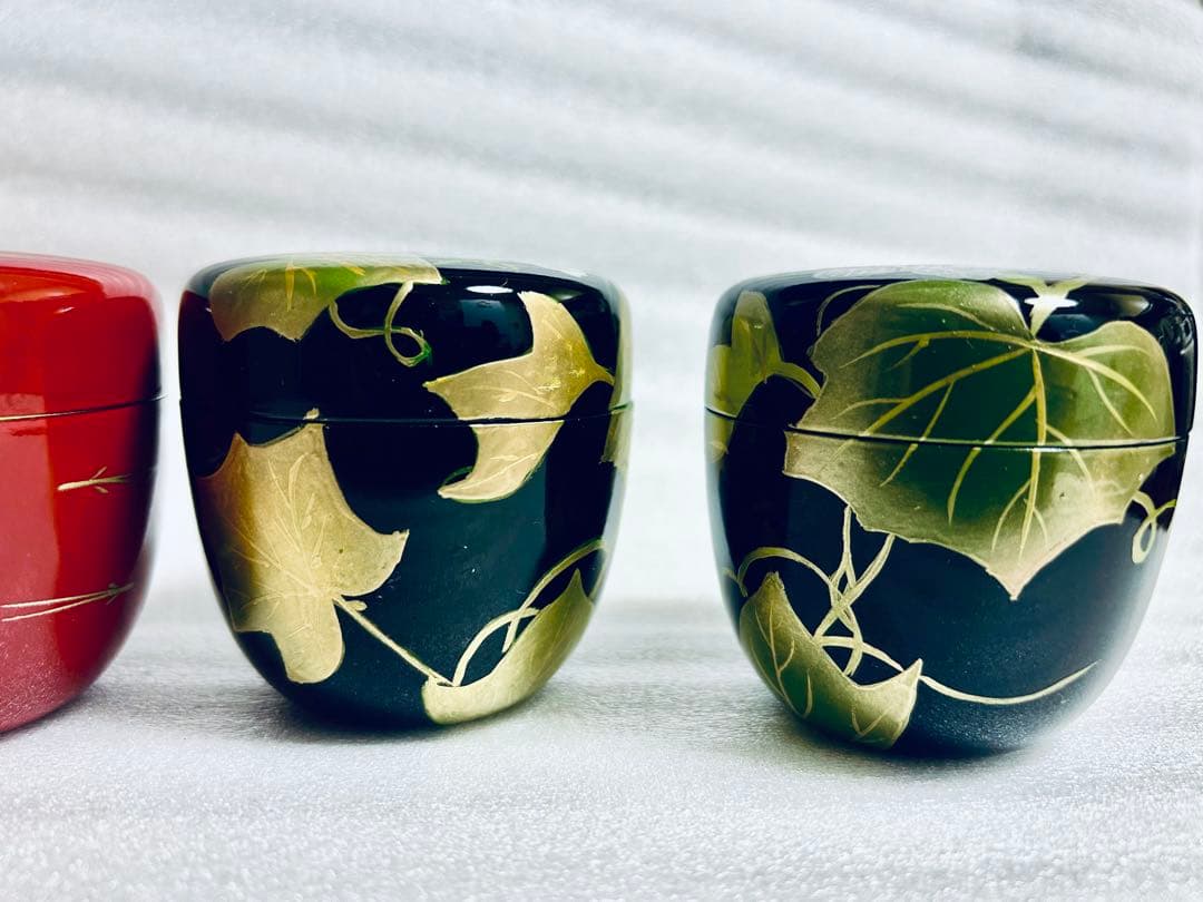 茶道具 棗 中棗 夕顔 玄々斎好写し 4個