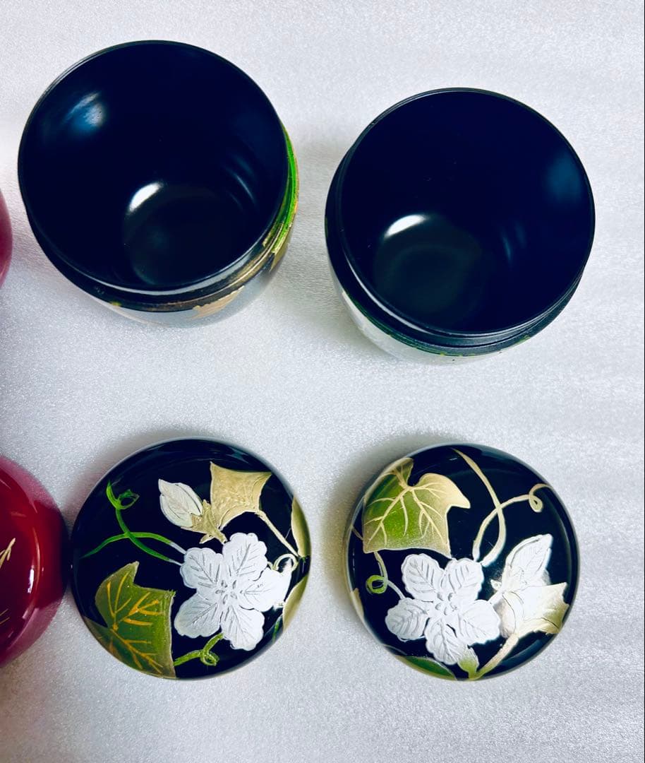 茶道具 棗 中棗 夕顔 玄々斎好写し 4個