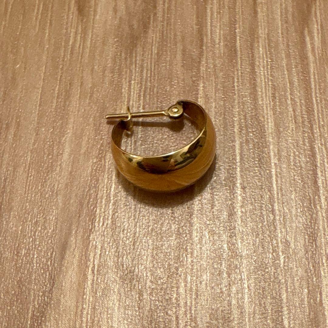 Lilas 三日月フープピアス 片耳のみ ゴールド K10