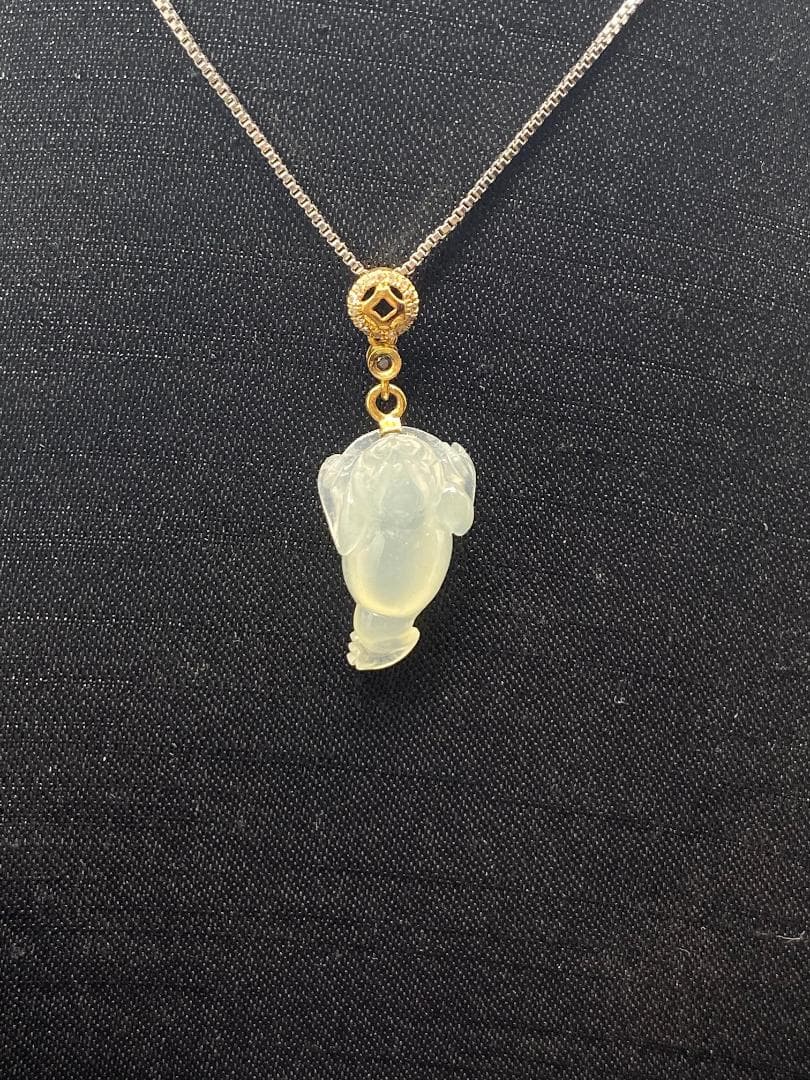 福袋 ネックレス 金蟾 本翡翠 氷ヒスイ 誕生日プレゼント 天然石 金運
