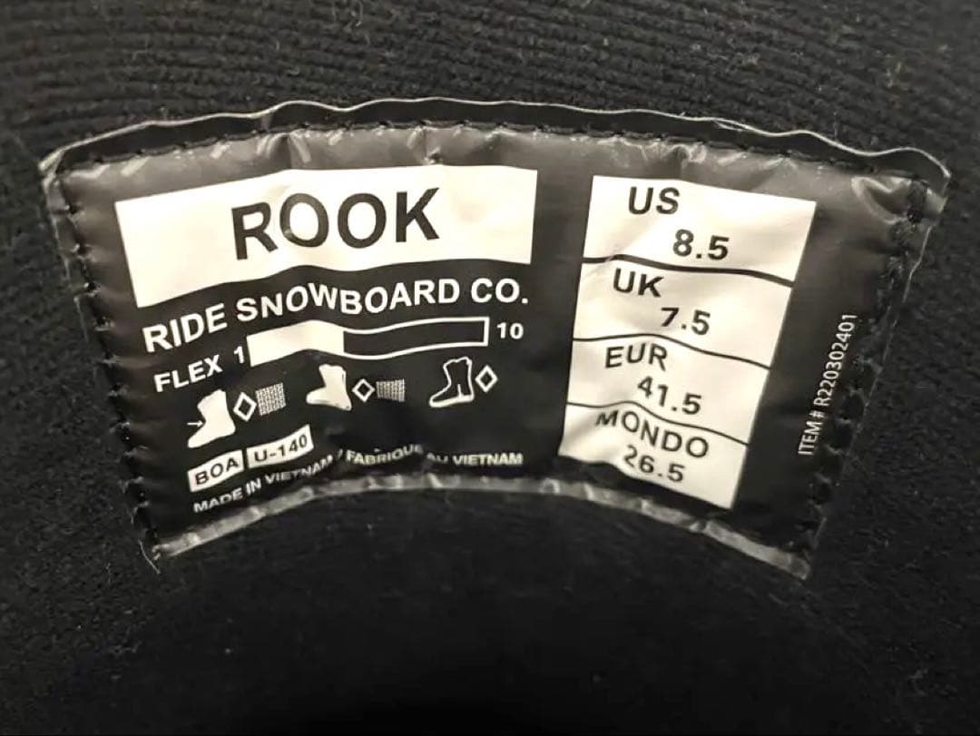 【ほぼ新品】RIDE ライド スノーボード ブーツ ROOK メンズ 26.5