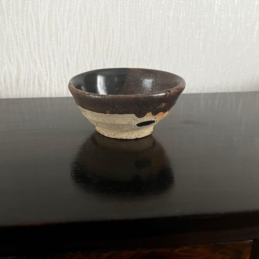 美濃鉄釉盃 江戸時代