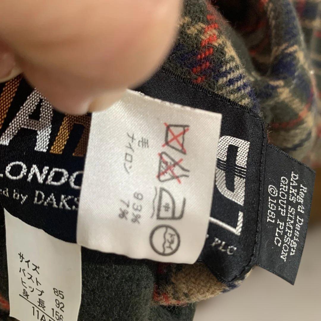 ☆DAKS 一枚仕立てリバーシブルモスグリーンコート L〜LLサイズ