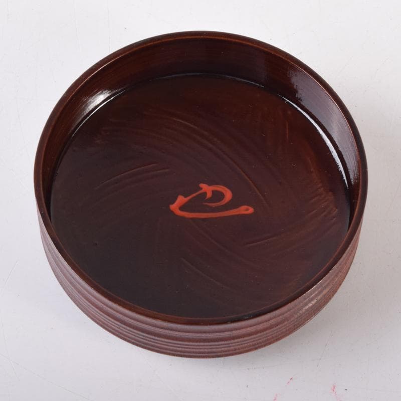 茶道具　漆塗　千筋　棗　時代箱付　V　7109