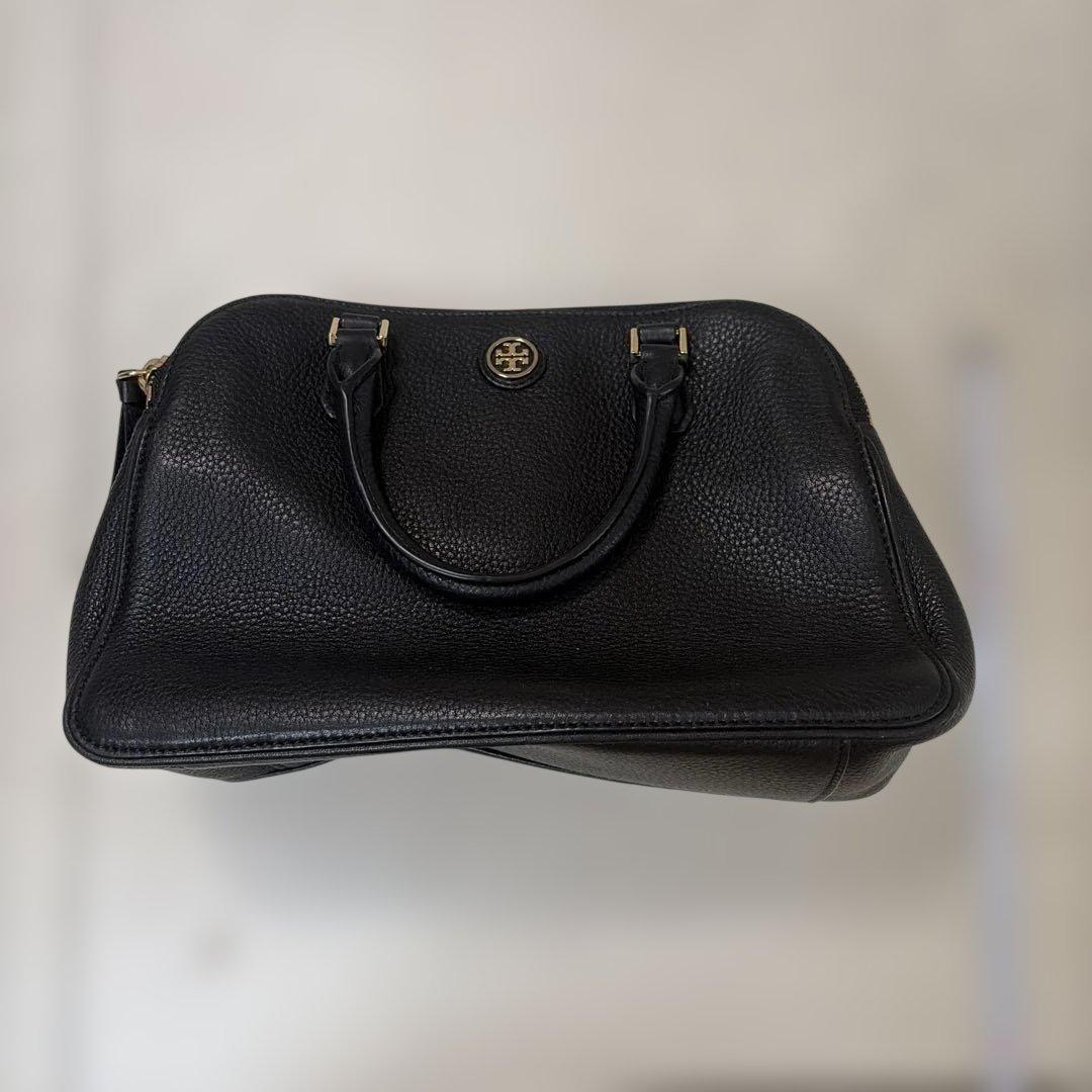 Tory Burch ブラックレザーハンドバッグ