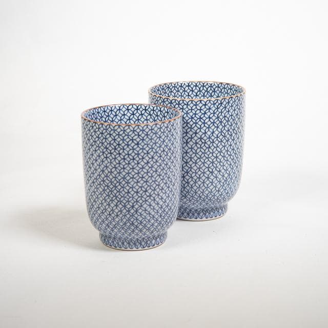 染付七宝紋 組湯呑 平安孝峰造 京焼 清水焼 和食器 高級 - メルカリ