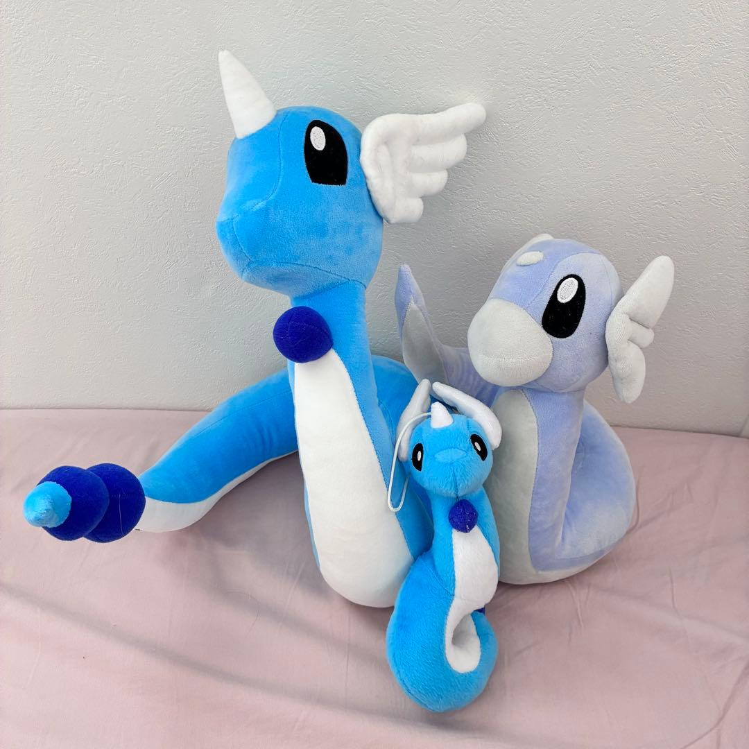 ハクリュー、ミニリュウ ぬいぐるみ3体セット マスコット キーホルダー