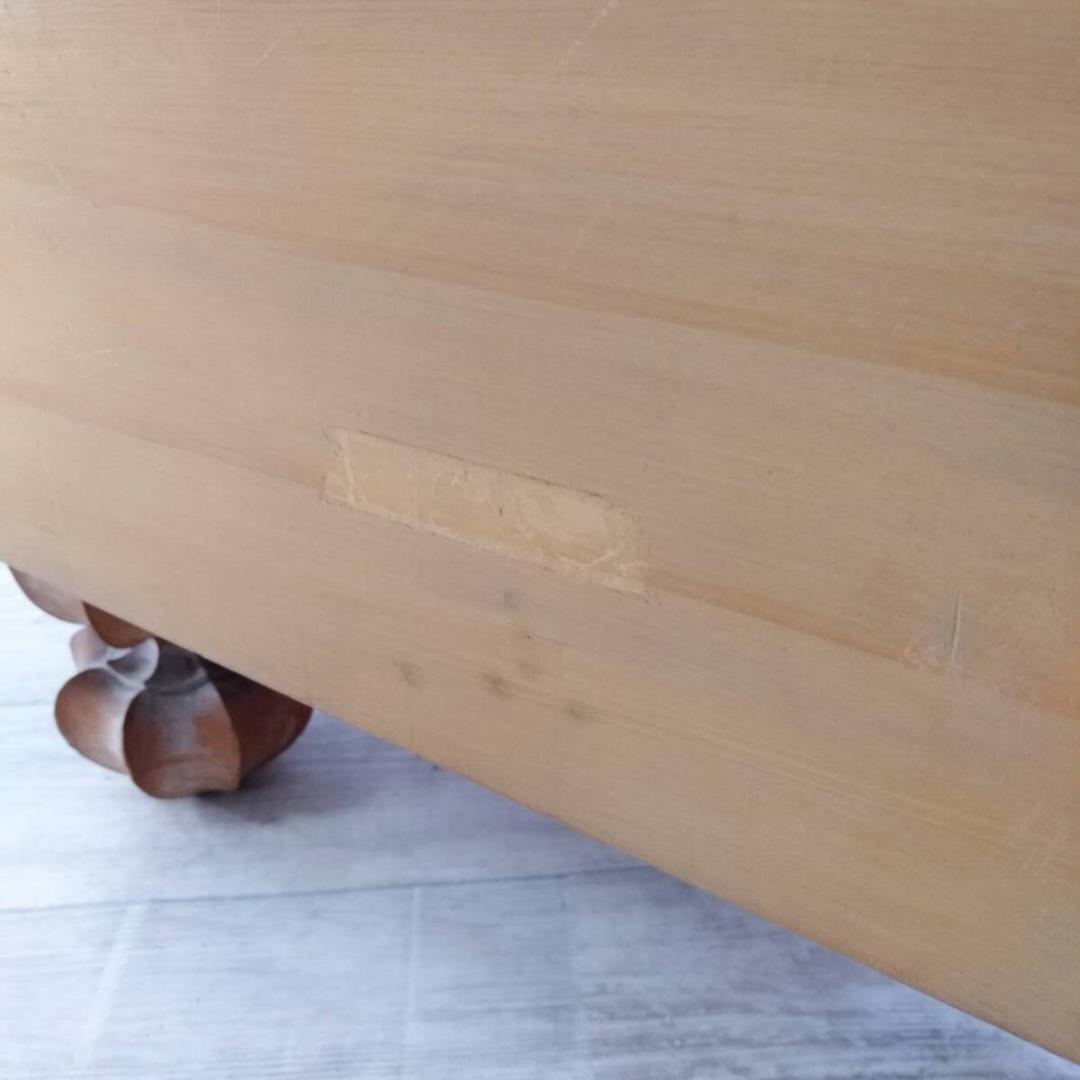 現状品 本榧 碁盤 木表 厚み14.1cm 重さ13.6kg 33号 蛤碁石付き