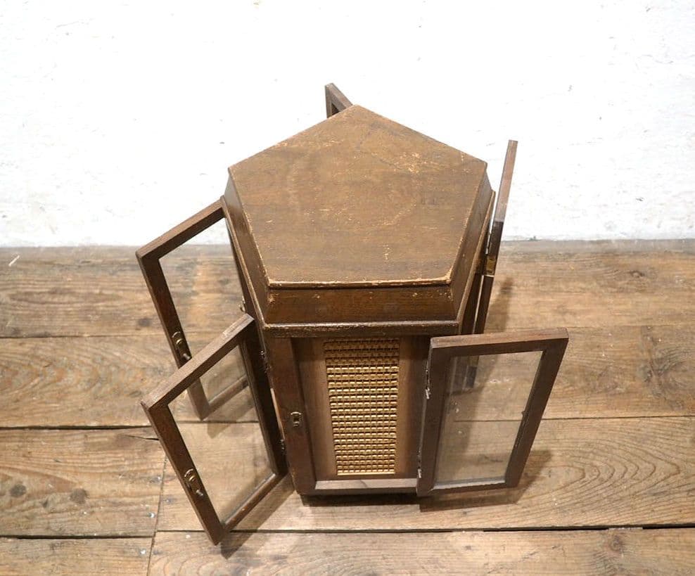 1336 回転式 レトロなハンコケース 判子 ガラスケース レトロ アンティーク