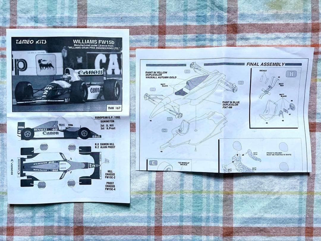 当時モノ タメオ 1/43 ウィリアムズFW15C・ルノー Tameo