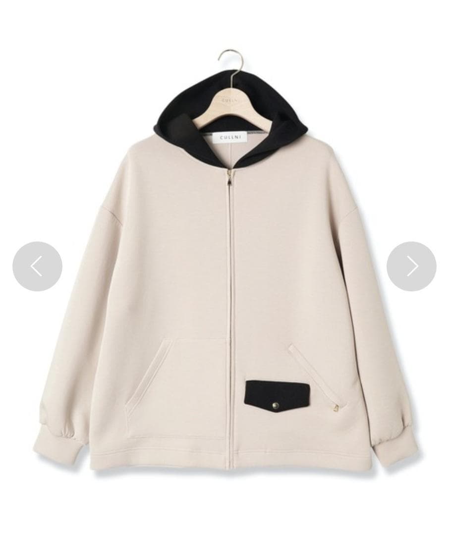 CULLNI 21-AW-015 ジップアップフードパーカ