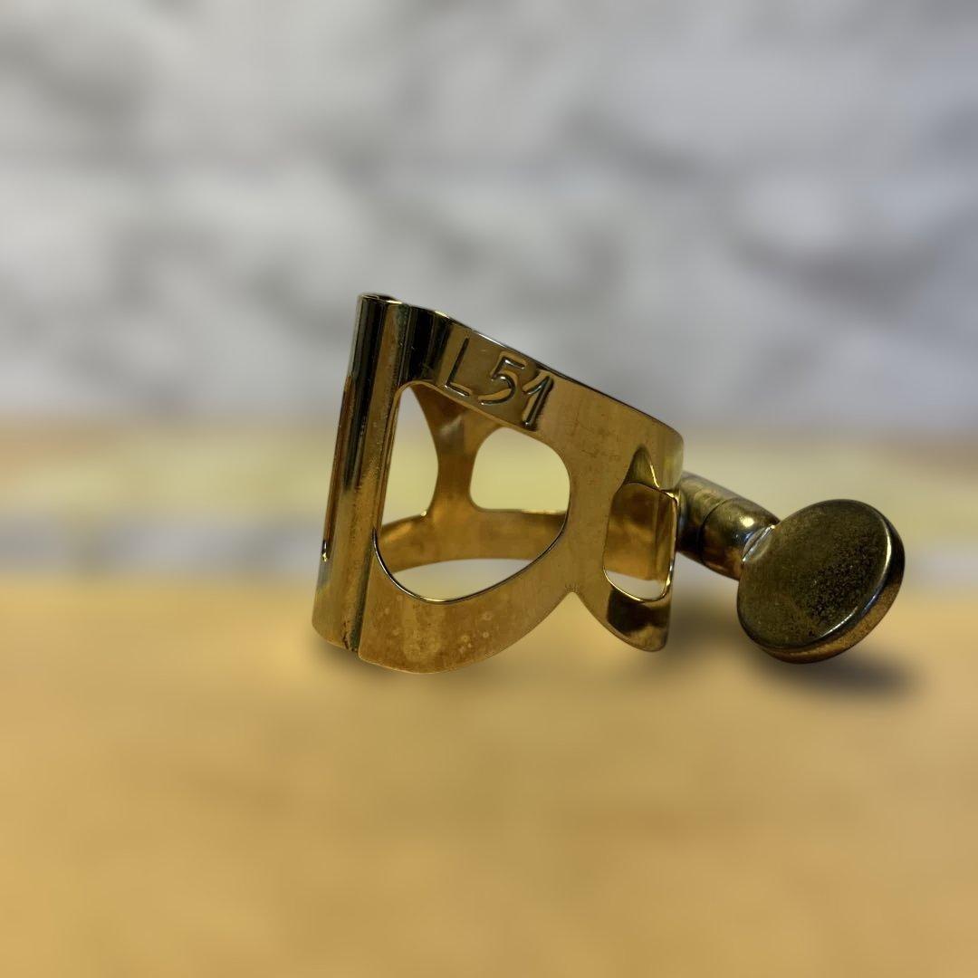 BG L51 ソプラノサックスリガチャー 金メッキ