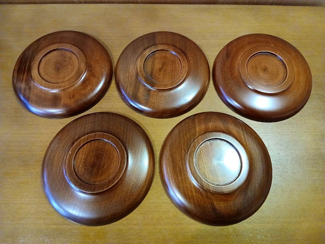 未使用 山加萩村 木製漆器 銘々皿 5客セット 天然木 木曽漆器 - メルカリ