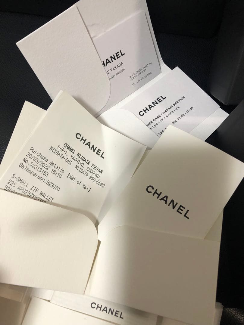 シャネル マットタイプ 財布空箱、保存袋、ギャランティ、リボン等