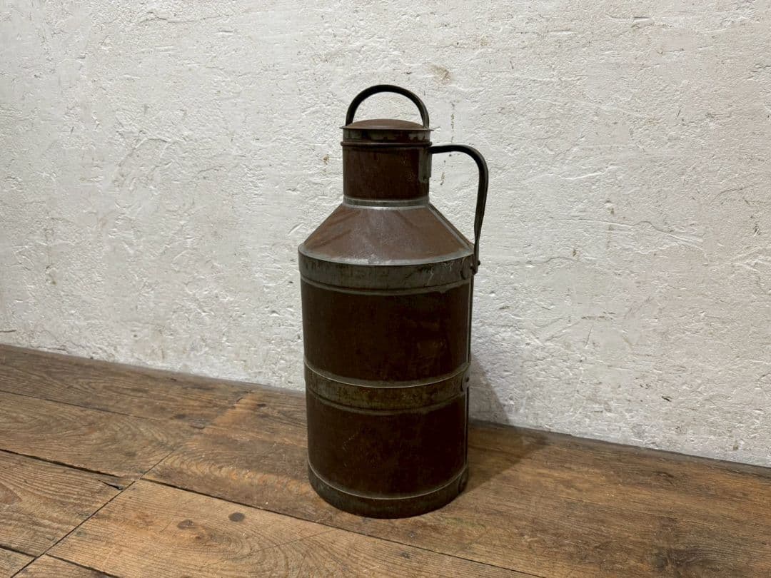 1163 ビンテージ　希少デザインのミルク缶　牛乳缶　ガーデン　オブジェ　レトロ