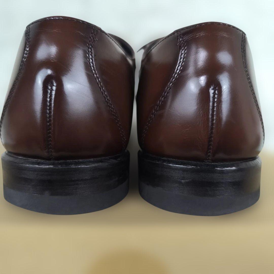 ✨極美品✨リーガル ドレスシューズ 外羽根 ストレートチップ ガラスレザー 茶色