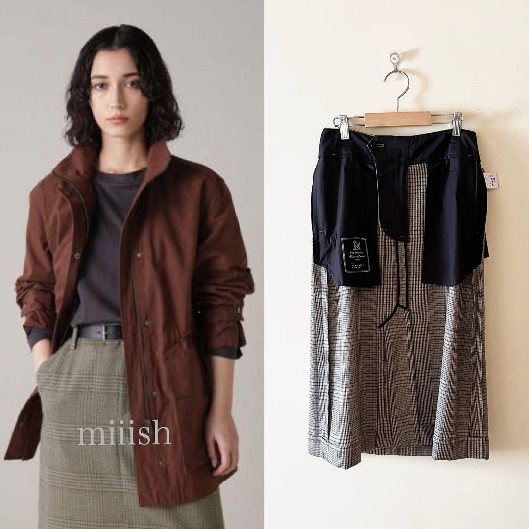 新品 マーガレットハウエル×フォックスブラザーズ グレンチェックツイルスカート
